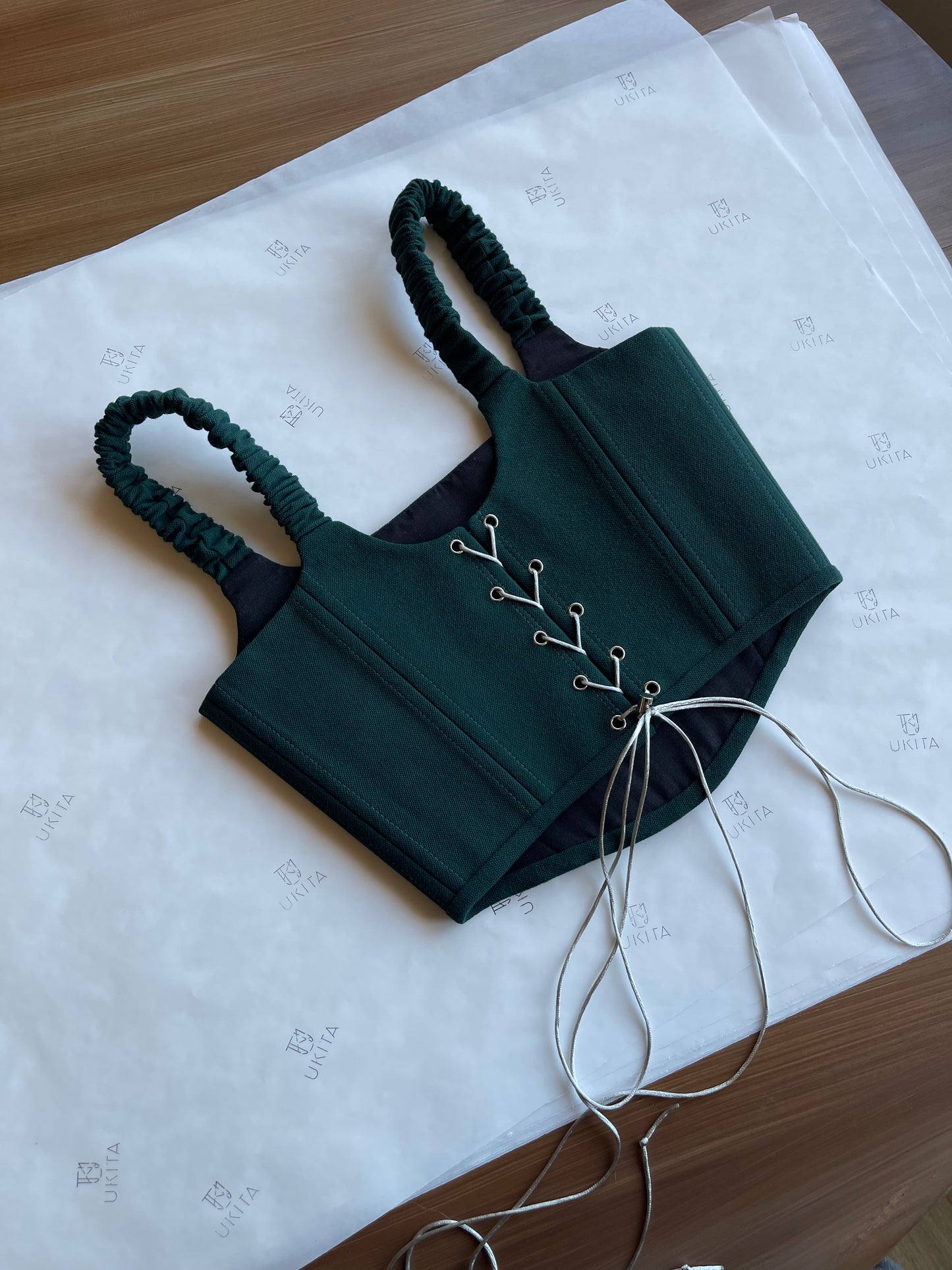 CORSETTO RALPH LAUREN GREEN - U K I T A