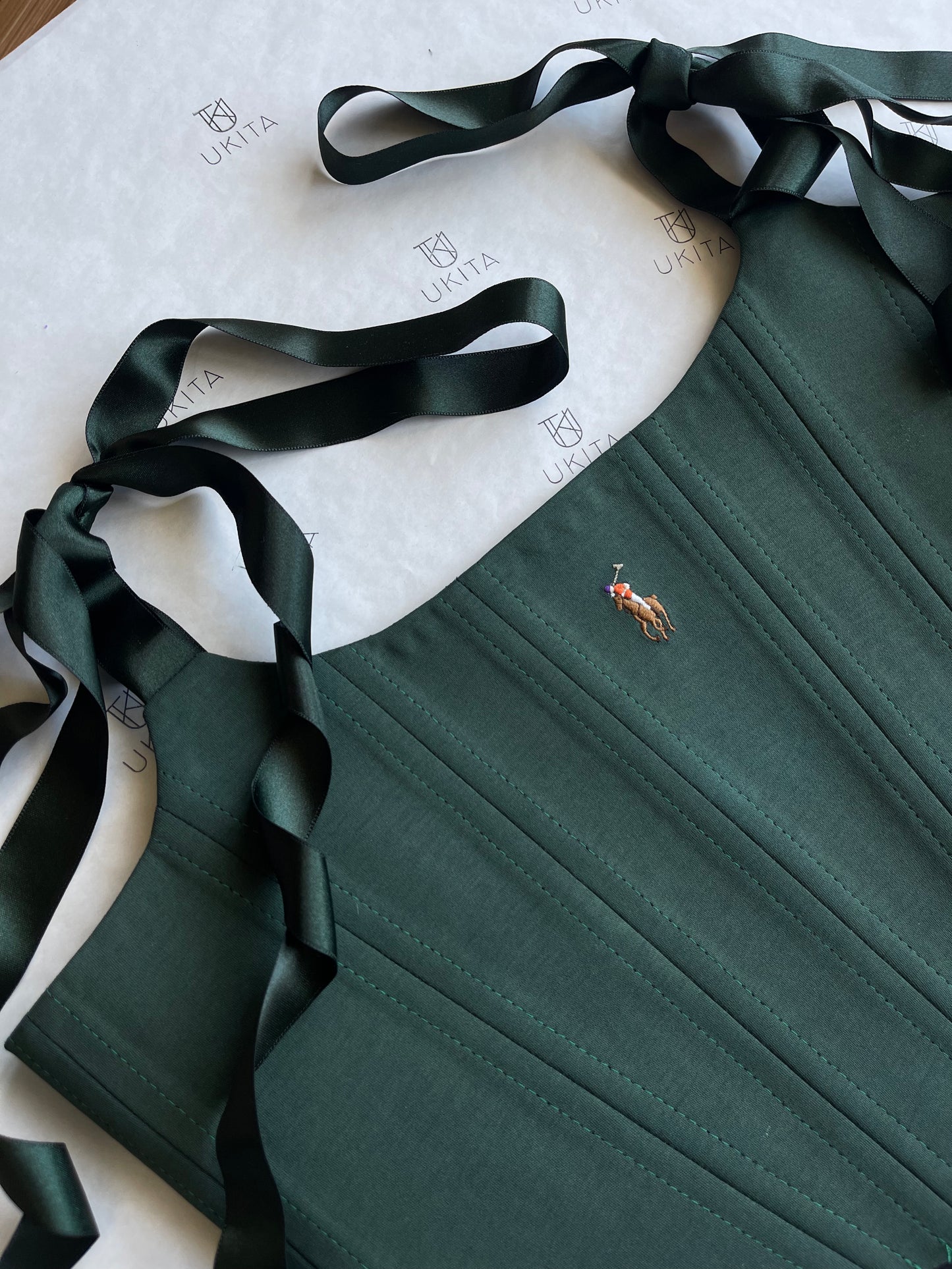 CORSETTO RALPH LAUREN GREEN - U K I T A