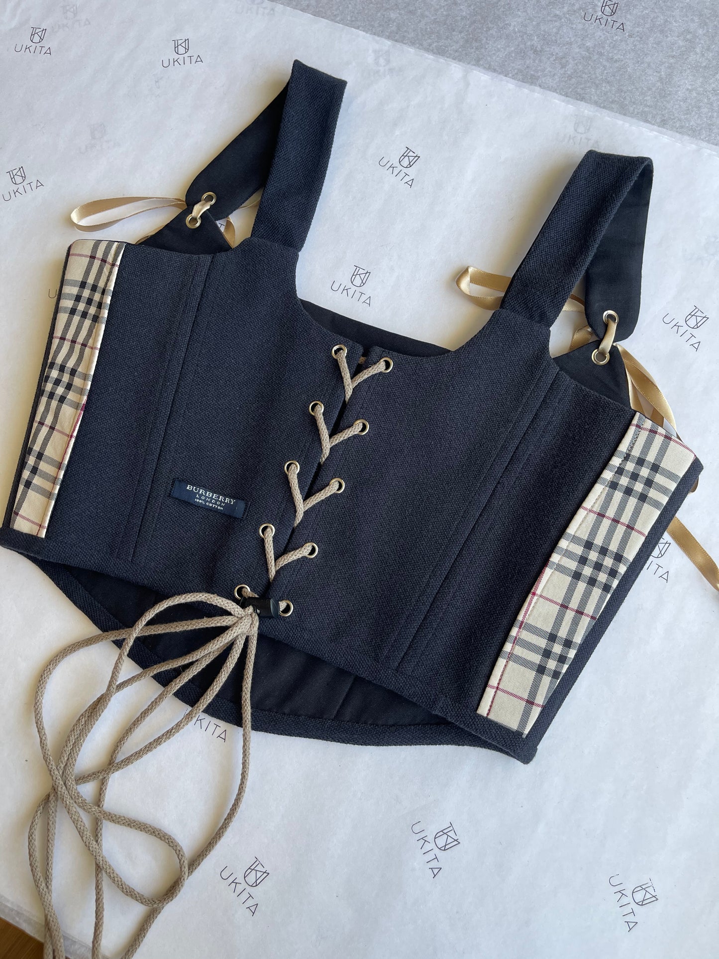 CORSETTO BURBERRY GREY BLACK - U K I T A