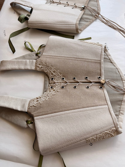 CORSETTO BEIGE PIZZO - U K I T A