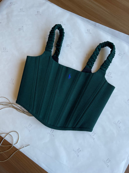 CORSETTO RALPH LAUREN GREEN - U K I T A