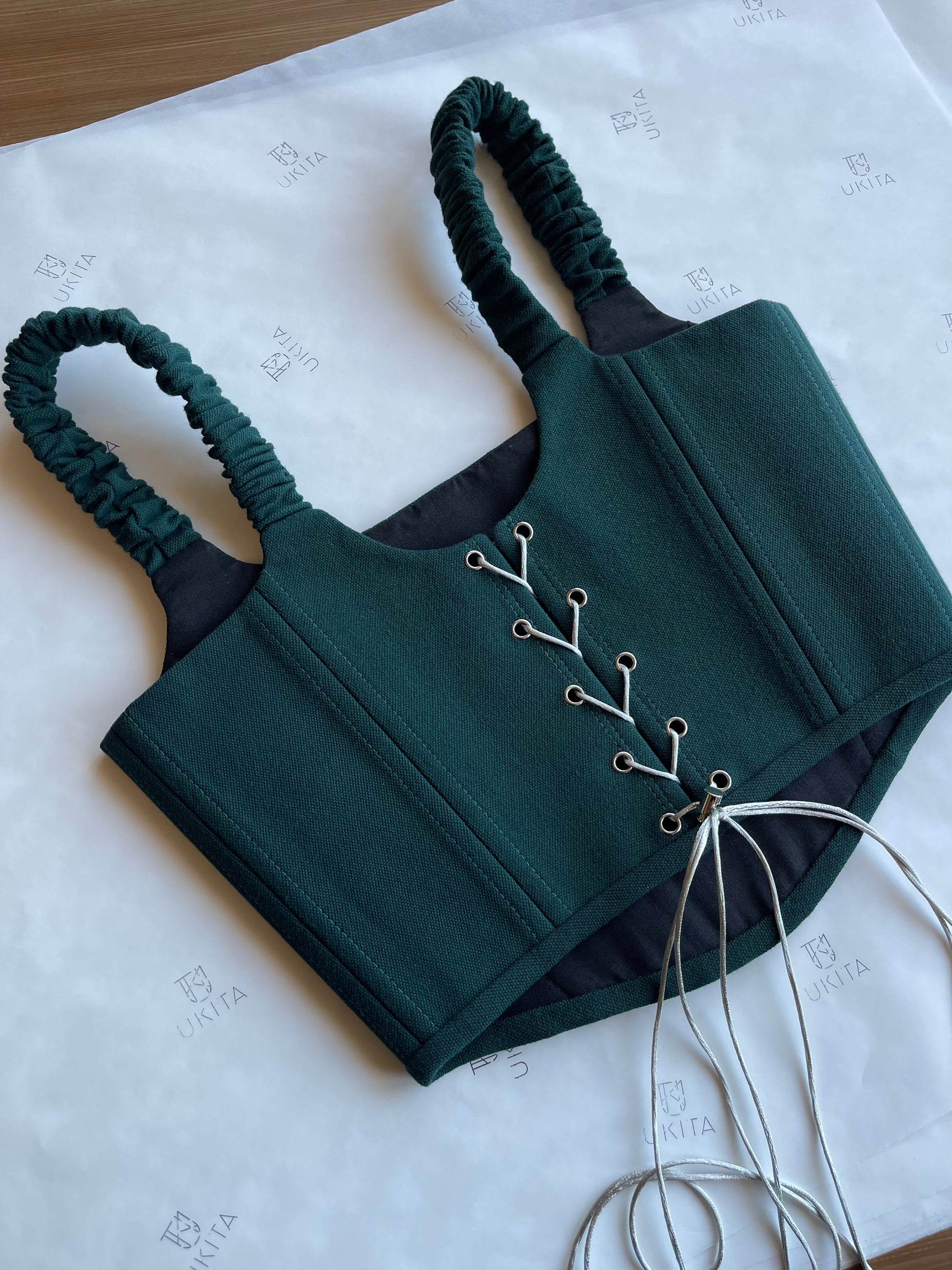 CORSETTO RALPH LAUREN GREEN - U K I T A