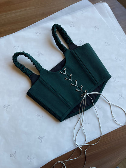 CORSETTO RALPH LAUREN GREEN - U K I T A
