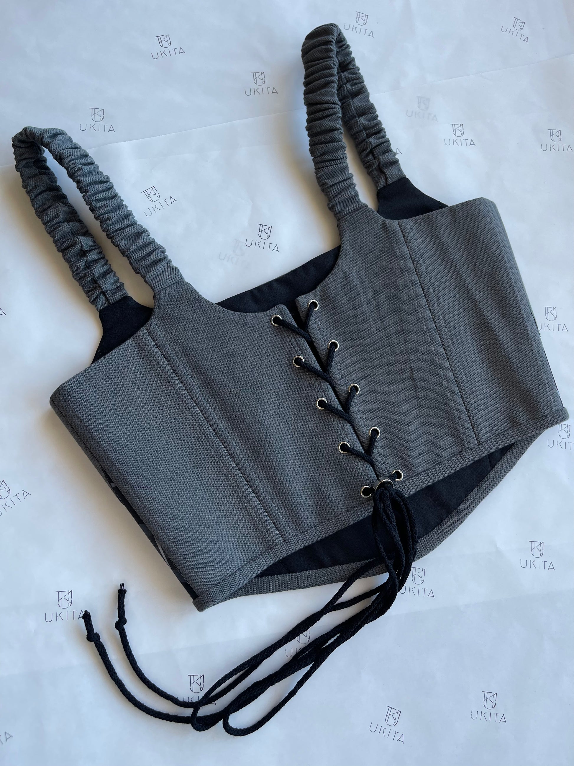 CORSETTO BURBERRY GREY TARTAN - U K I T A