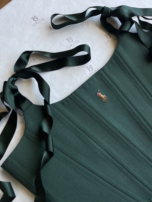CORSETTO RALPH LAUREN GREEN - U K I T A