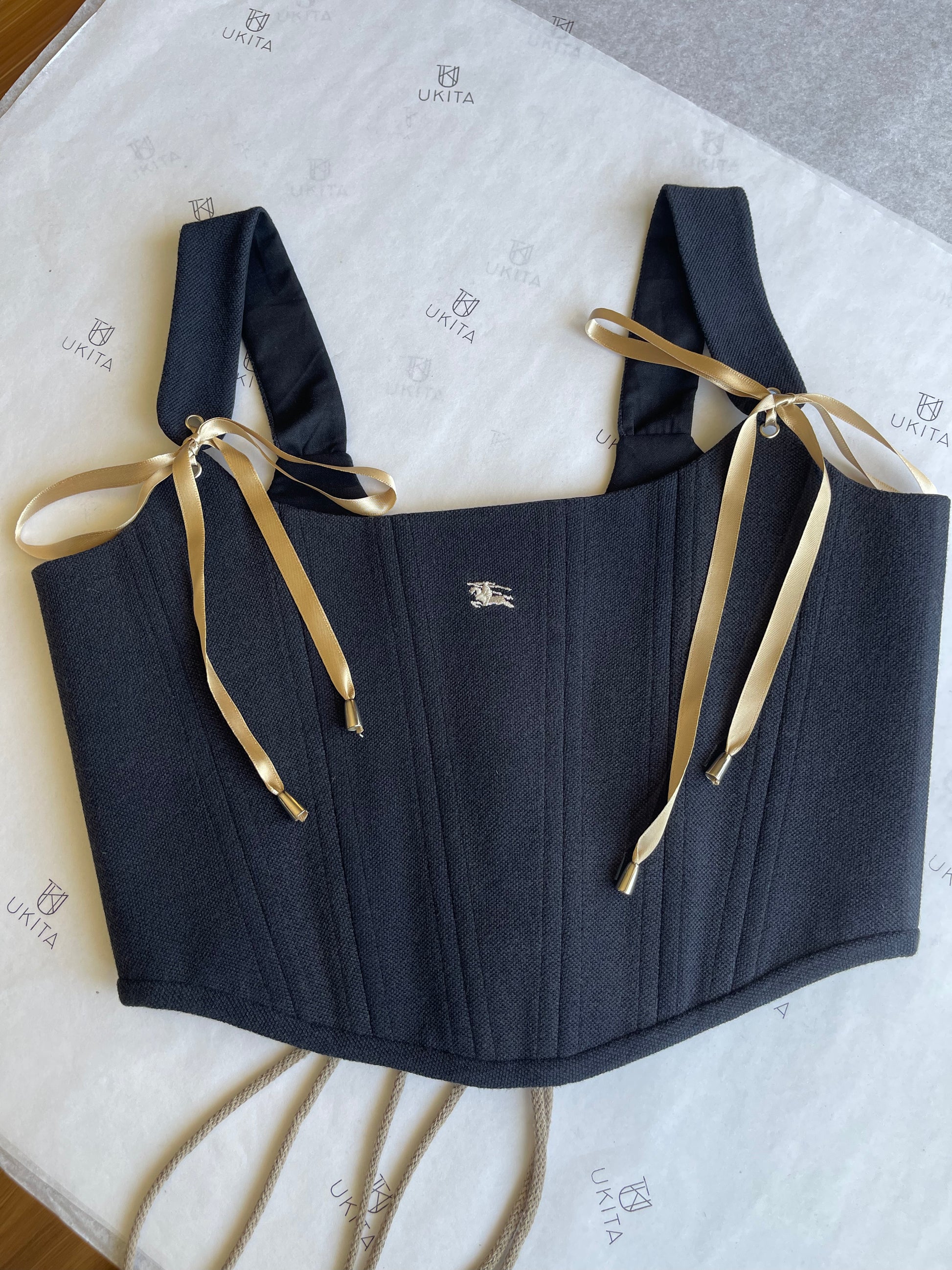 CORSETTO BURBERRY GREY BLACK - U K I T A