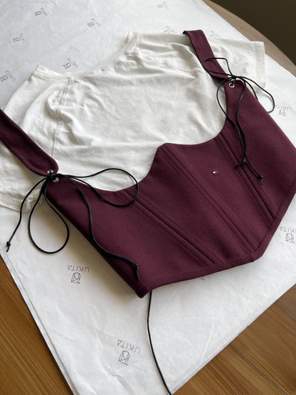 CORSETTO SOTTOSENO BORDEAUX - U K I T A
