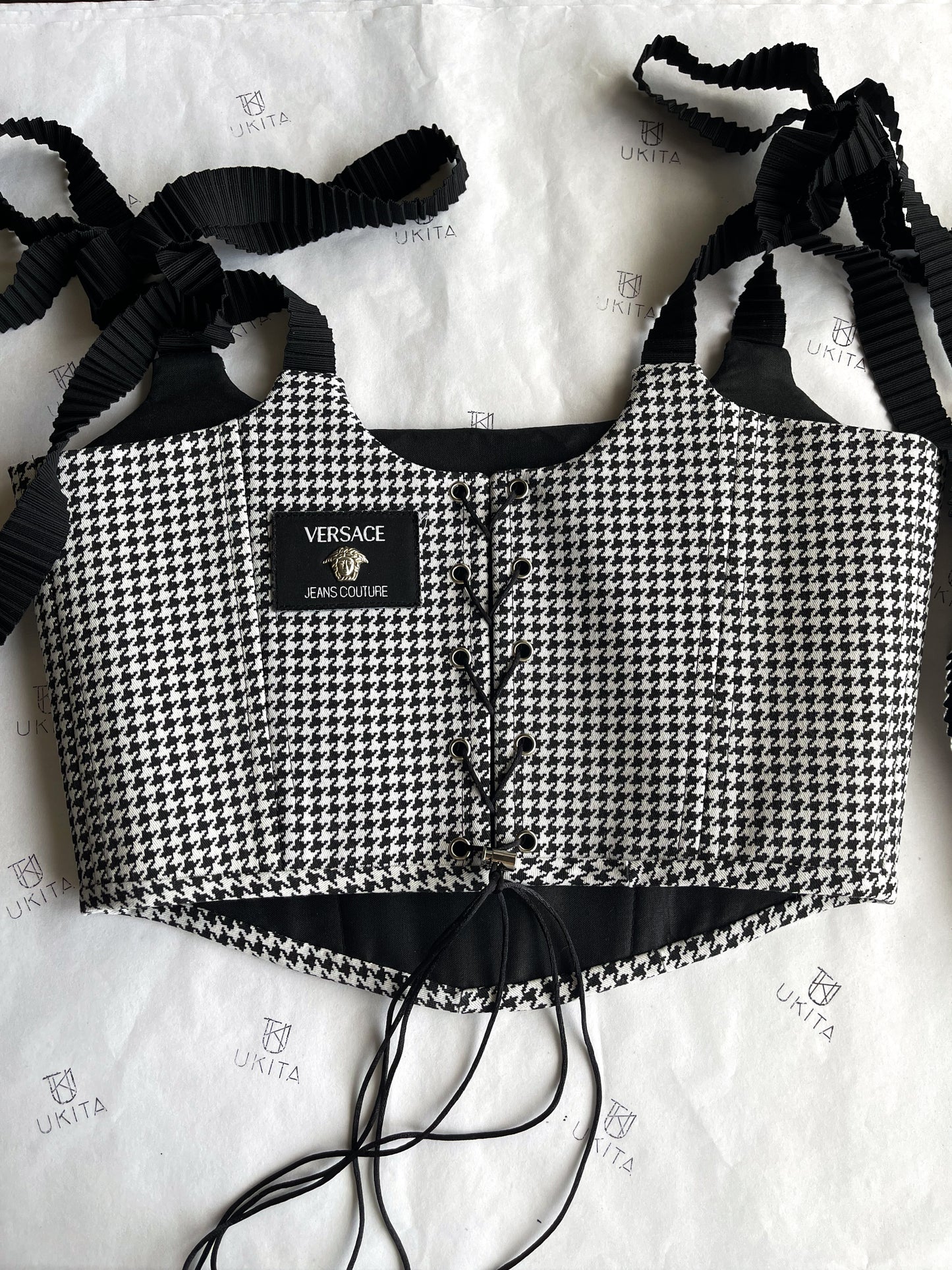 CORSETTO VERSACE PIED DE POULE - U K I T A