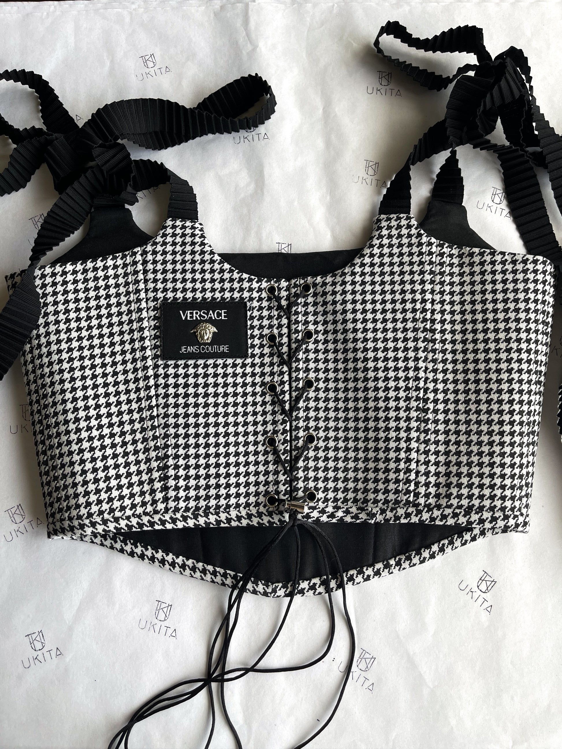 CORSETTO VERSACE PIED DE POULE - U K I T A